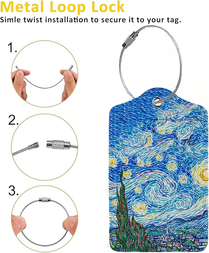 Starry Night Luggage Tag Personalized Luggage Tags - Image 3