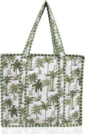 Cotton Quilted Tote Bag for Women – Large Beach & Travel Tote by ThirdEyeExport