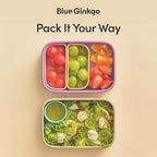 BLUE GINKGO Silicone Lunch Box Set – Durable Heavy-Duty Silicone Bento Box - Image 2