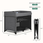 Evolur Zane Portable Playard – Foldable, Removable Mattress - Image 3