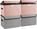 Linen Fabric Foldable Storage Cube Bin Organizer Basket by Bagnizer