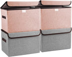 Linen Fabric Foldable Storage Cube Bin Organizer Basket by Bagnizer