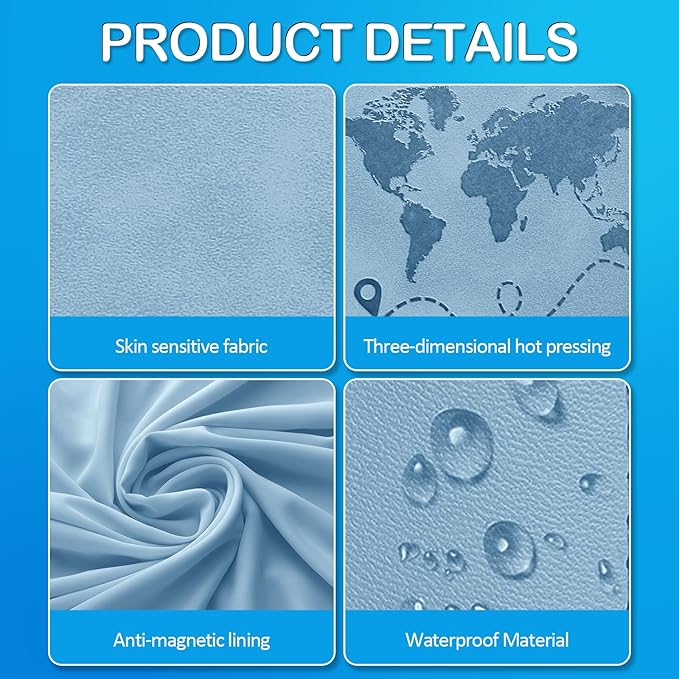 Passport Holders, RFID Blocking Credit Card Holder, PU Leather Vaccine Card - Image 4