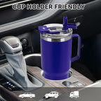 30oz Tumbler with Handle, Insulated Leak Proof Coffee Travel Mug with Straw Lid - Image 4