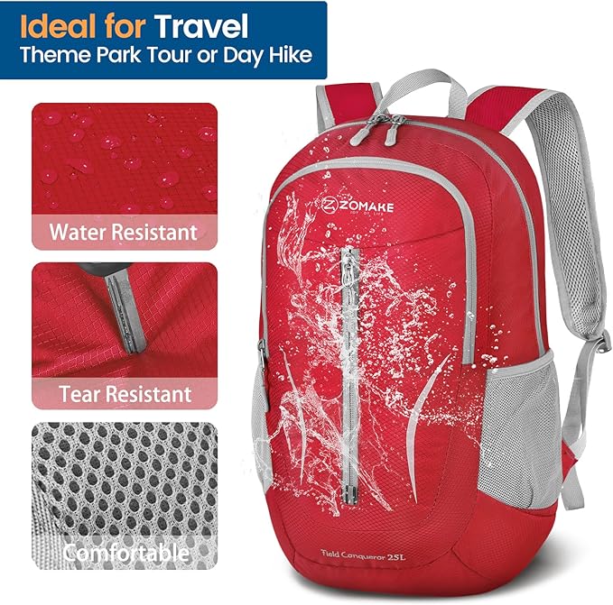 ZOMAKE Ultra Lightweight Packable Backpack 25L, Foldable Hiking Backpacks Water - Image 4