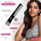 Milano Collection Wig Styling Kit, Hot Air Brush, Gentle Brush, and Teasing Comb, Ideal for Wigs and Natural Hair, includes a Scalp Illusion Duo, a Deluxe Lace Wig Concealer