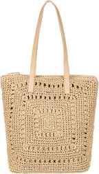 Roxy Women's Beach Tote Bag | Travel | Vacation | Straw | Lightweight | by Roxy
