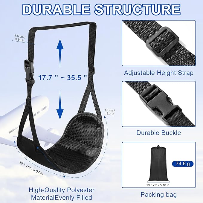 Airplane Footrest Hammock, Foot Hammock - Image 6