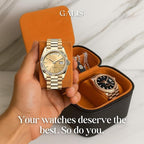 Galis Luxury Watch Case for Men High End Portable 2-Slot Watch Holder and Watch - Image 2