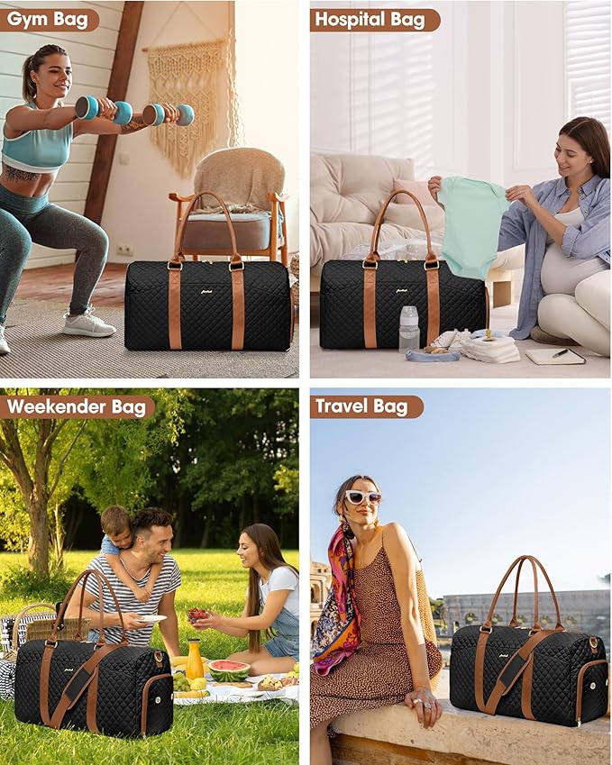 Women Duffle Weekender Travel Bag: Large Duffel Bags - Image 4
