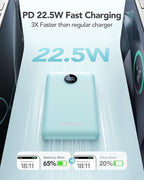 Mini Portable Charger with Built-in Cables 22.5W Fast Charging Power Bank USB-C - Image 3