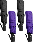 Yahenda 4 Pack Windproof Travel Umbrellas Bulk Automatic Open and Close by Yahenda