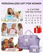 College Roommate Gifts, Teen Girls Gift Ideas-Girl Initial Travel Bags - Image 6