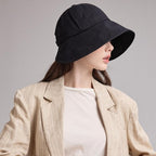 Linen Victorian Bonnet Hat Sun Cap, Foldable Summer Visor | New Katy - Image 3