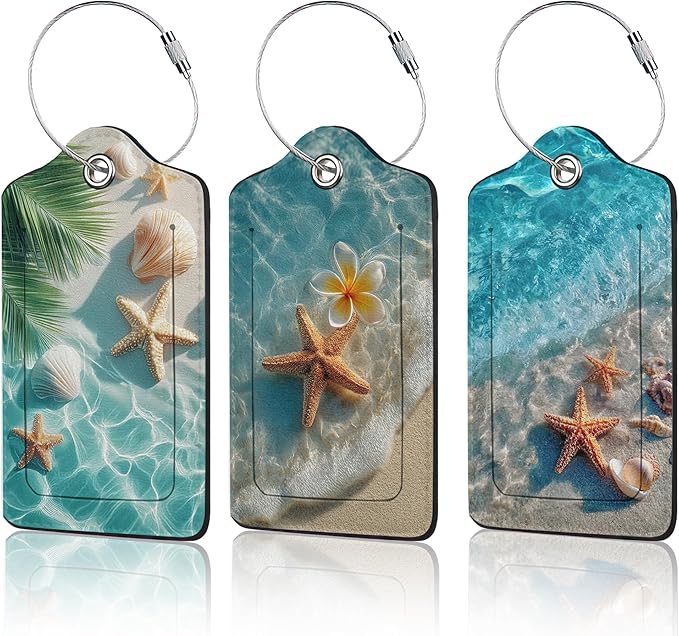 Starfish Seashell on Beach Luggage Tags by Unknown