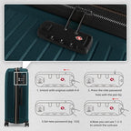 LEAVES KING LARVENDER Luggage Sets 5 Piece, Expandable PP Suitcase - Image 6
