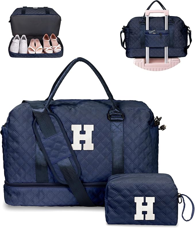 Gifts for Teen-Girls-Initial Duffle Bag by Vogewood
