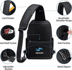 FENRUIEN Crossbody Sling Bag for Men, Water Resistant One Shoulder Backpack - Image 5