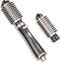 DAILYLIFE Rotating Hair Dryer Brush for Women, Spinning Blowout Brush, with 2 Brushes (1.5" & 2"), Ceramic Barrel, Negative Ion, Black and Gold