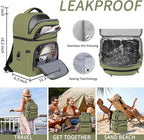 Cooler Backpack, Insulated Backpack Cooler Leakproof Double Deck Cooler Bag - Image 6
