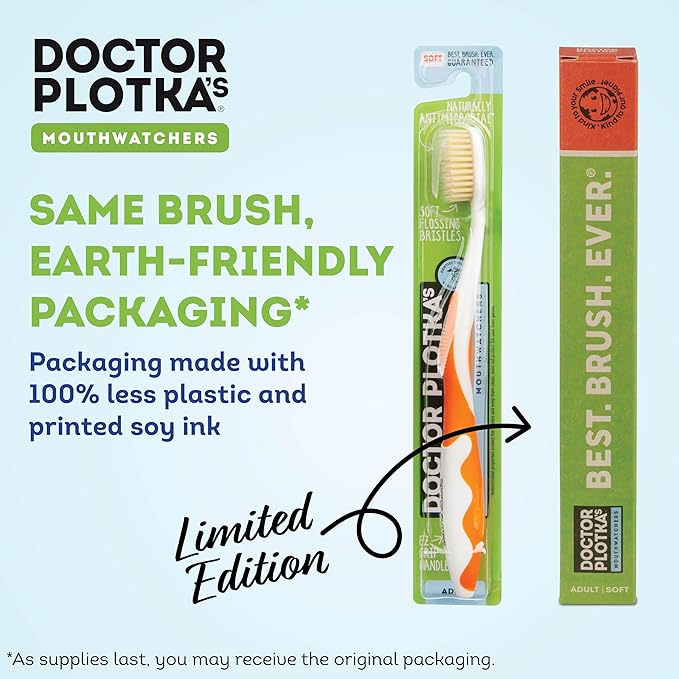 MOUTHWATCHERS Soft Flossing Toothbrushes, Value Pack of 4, Manual Toothbrush - Image 7