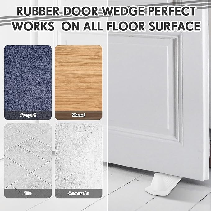 Frienda 2 Pcs Jumbo Door Stoppers Heavy Duty Door Stopper Tall up to 2inch Tall - Image 4