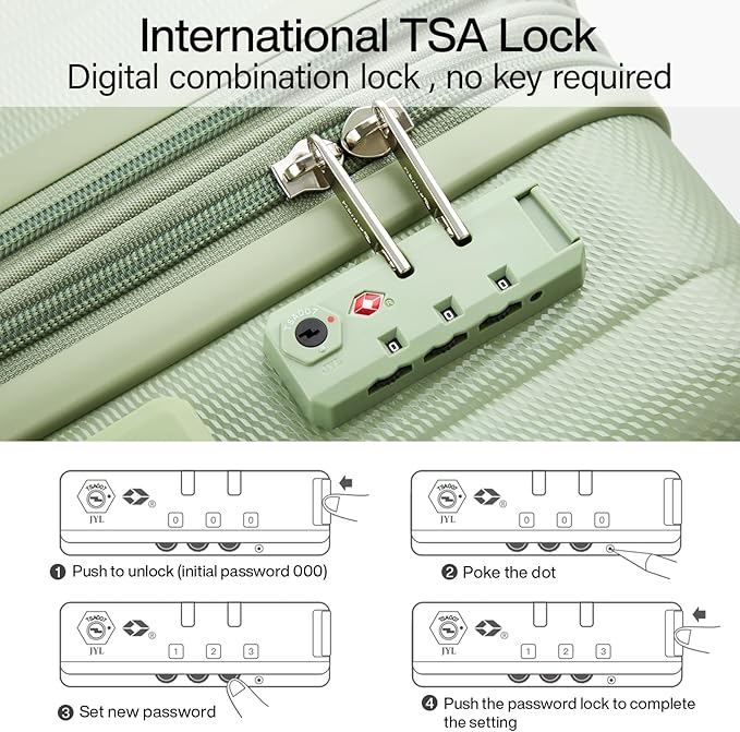 Hanke 29 Inch Expandable Checked Luggage Lightweight PC Hard Shell Luggage - Image 6