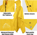 Coralrain Hooded Rain Poncho Lightweight Waterproof Unisex Raincoat Jacket - Image 3
