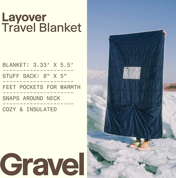 Gravel Layover Travel Blanket – Ultra-Light, Compact Down Alternative - Image 2