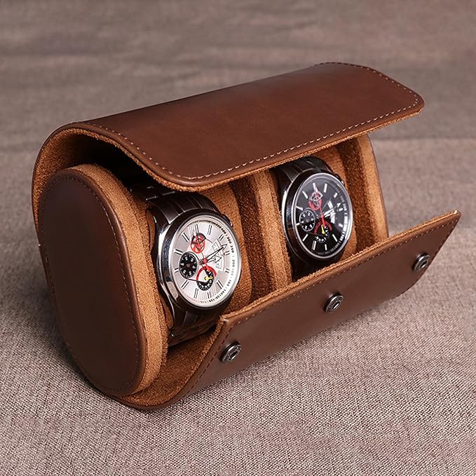 Longjet Watch Roll Travel Case for Men Portable Watches Organizer Box - Image 7
