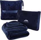 BlueHills Premium Soft Travel Blanket Pillow Airplane Blanket Packed in Soft by BlueHills