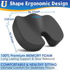 TushGuard Seat Cushion for Office Chair Memory Foam Non-Slip Cushion Back - Image 2