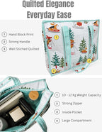 Cotton Quilted Tote Bag for Women – Large Beach & Travel Tote - Image 2
