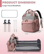 Diaper Bag with Changing Station, Waterproof 3 in 1 Baby Diaper Backpack with - Image 4
