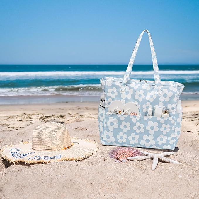Beach Pool Bags Tote for Women Ladies Large Gym Tote Carry On Bag - Image 5