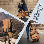 110L Expandable to 140L 32” Foldable Oxford Soft-Sided Rolling Duffle Bag - Image 4