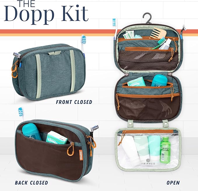 Toiletry Bag Kit Set: Hanging Travel Toiletry Bag + 311 TSA Cosmetic Liquid Bag - Image 4
