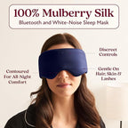 SilkSound 100% Mulberry Silk Bluetooth Sleep Mask, Skin-Friendly Sleeping - Image 2