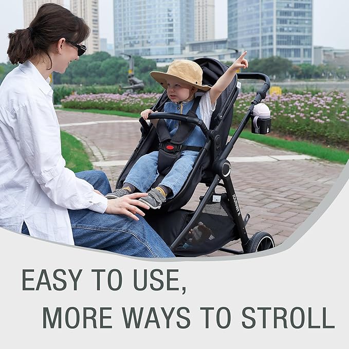 Baby Stroller 2 in 1 Newborn Convertible Stroller Bassinet - Image 4