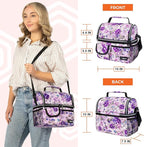 opux Lunch Bag Women Insulated, Adult Lunch Box Cooler, Flower Lunch Box - Image 3