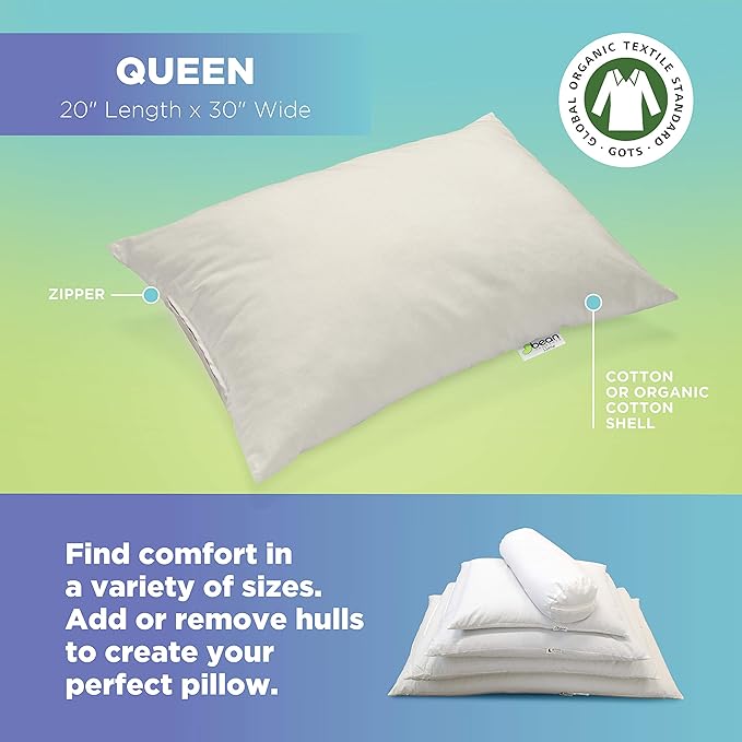 Bean Products 20" x 30" Queen Bed Pillow - Image 3