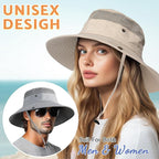 PFFY Sun Bucket Hats for Men Women 3” Wide Brim UPF 50+ Fishing & Beach Hat - Image 2