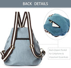 Goodhan Women Canvas Backpack Daypack Casual Shoulder Bag, Vintage Heavy-duty - Image 3