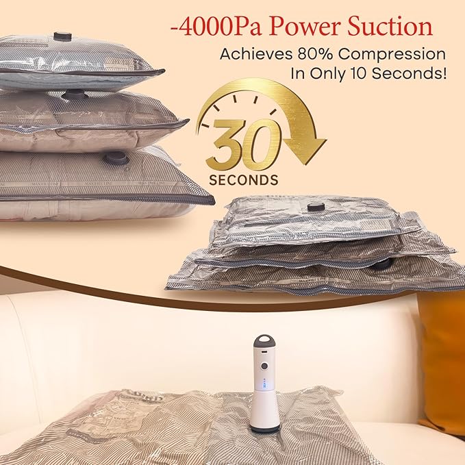 9 Packs Rechargeable Pump Vacuum Bags - Image 4