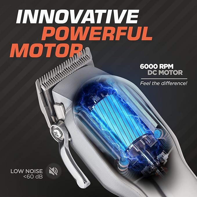 Fagaci Professional Hair Clippers and Trimmer Set - Cordless, 440C Blades