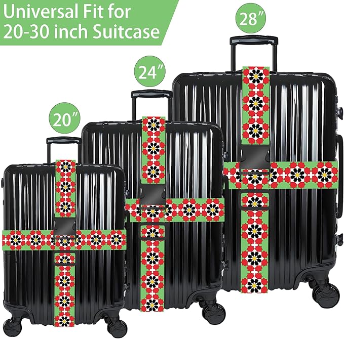 Flowers Luggage Straps for Suitcases, Adjustable Luggage Travel Belts to Keep - Image 3
