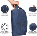LEATHER VILLAGE Premium Leather Toiletry Travel Pouch - Image 5