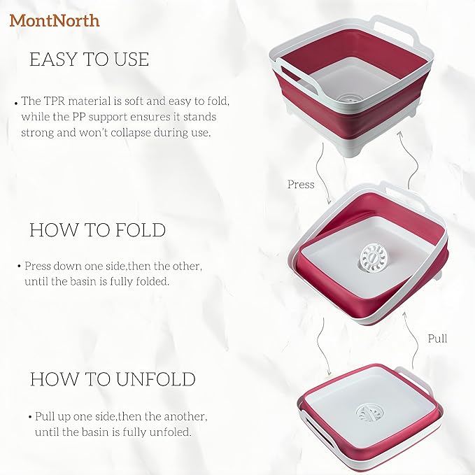 Collapsible Wash Basin 9L, Foldable Dish Tub - Image 3
