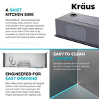 Stainless Steel 36 in Undermount Kitchen Sink KWU110 (Stainless Steel / 36 Inch / Sink)