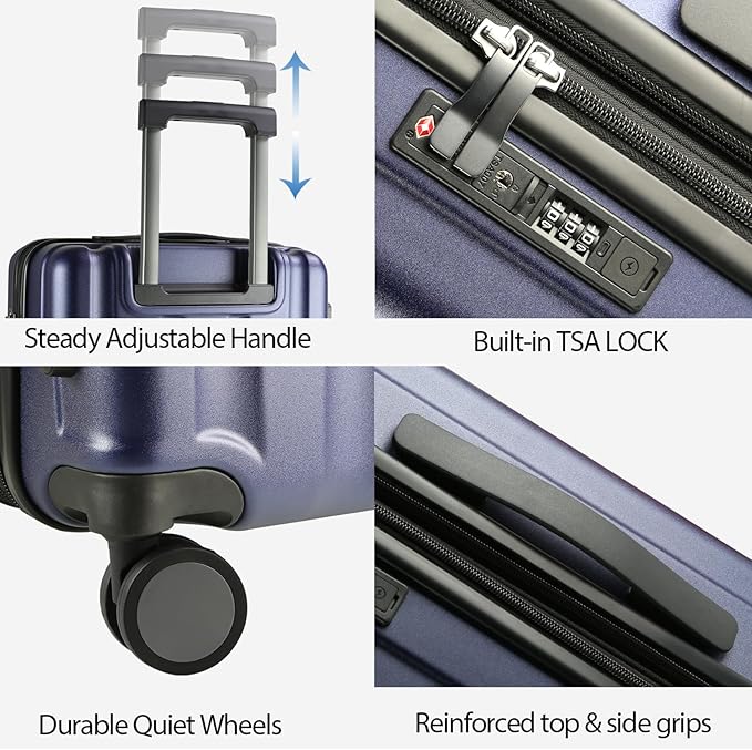 KROSER Hardside Expandable Carry On Luggage - Image 4